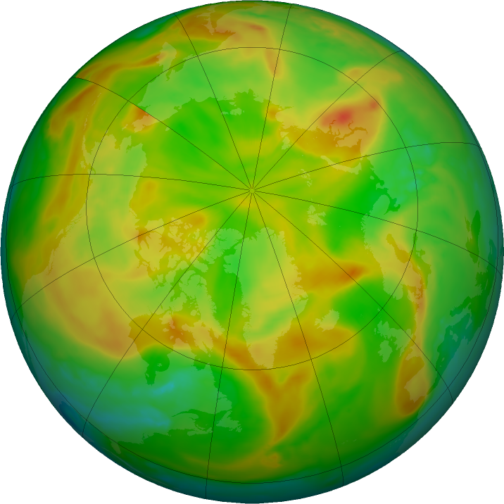 Arctic ozone map for 19 June 2024